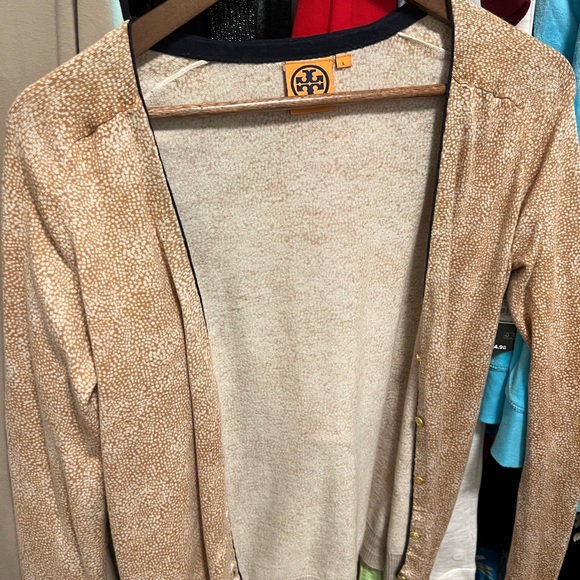 Tory Burch Tan Cardigan size L - Picture 1 of 3